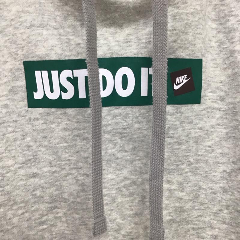ナイキ NIKE パーカー 長袖 bv5095-051 JDIフリースBSTプルオーバー 長袖パーカー S ロゴ、文字 灰 / グレー / レディース USED 古着 中古 10136291