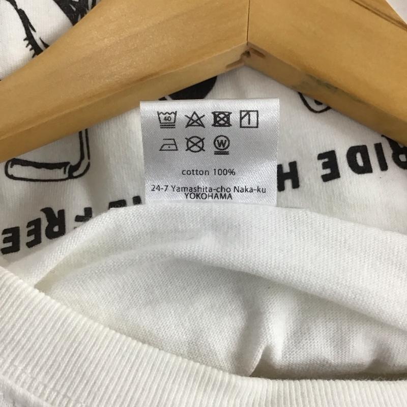 イーブルアクト EVILACT カットソー 長袖 長袖カットソー プリントカットソー クルーネック XL プリント 白 / ホワイト / メンズ USED 古着 中古 10145269
