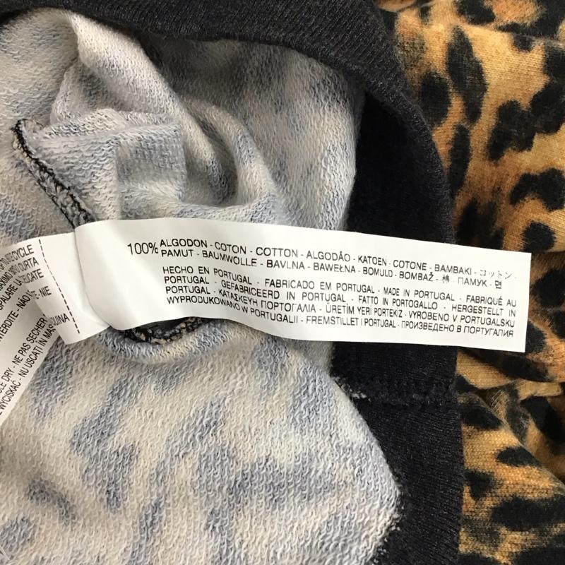 ザラ ZARA TRAFALUC トレーナー 長袖 スウェット S ヒョウ柄・レオパード柄 黒 / ブラック / X ベージュ / ベージュ / レディース USED 古着 中古 10118235