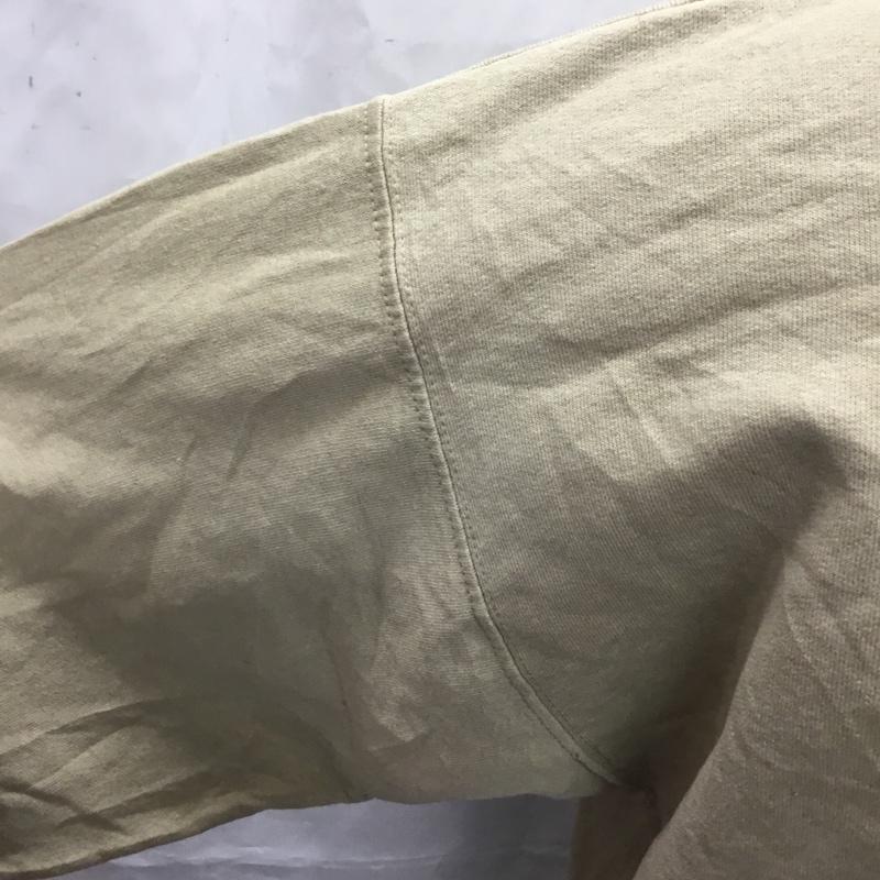 チャンピオン Champion トレーナー 長袖 長袖スウェット 長袖トレーナー リブカットソー 長袖カットソー 刺繍トレーナー L ロゴ、文字 ベージュ / ベージュ / メンズ USED 古着 中古 10106410
