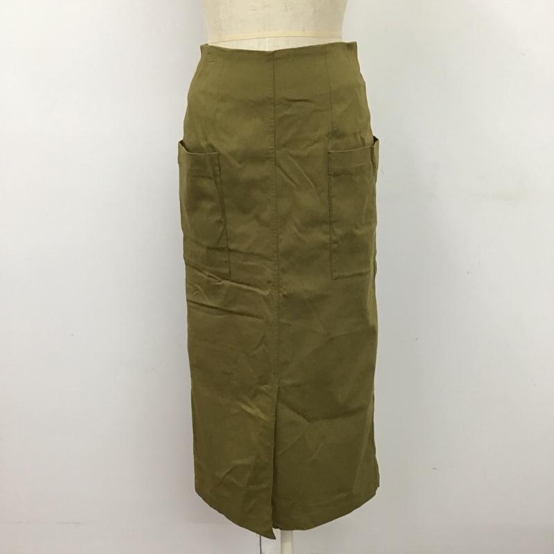 アイテムズ アーバンリサーチ ITEMS URBAN RESEARCH スカート ロングスカート IT24-25B003 トレッチポケットタイトスカート FREE 無地 カーキ / カーキ / レディース USED 古着 中古 10115898
