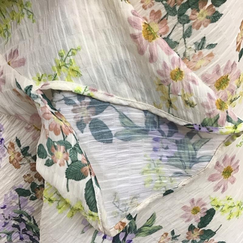 ザラ ZARA カットソー 長袖 Vネック M 花柄 マルチカラー / マルチカラー /  レディース USED 古着 中古 10113065