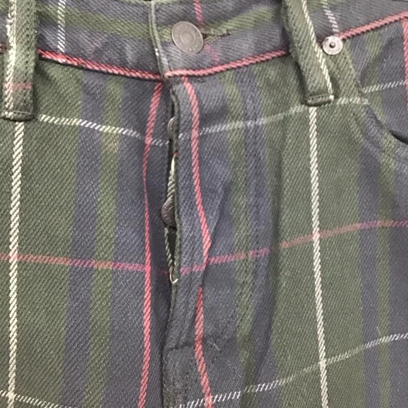 ポロバイラルフローレン Polo by RALPH LAUREN パンツ デニム、ジーンズ デニムパンツ スリムパンツ カジュアルパンツ 30インチ チェック マルチカラー / マルチカラー / メンズ USED 古着 中古 10130062