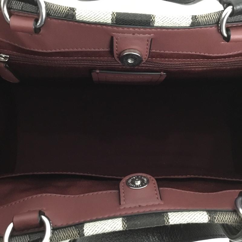 コーチ COACH ハンドバッグ ハンドバッグ CQ877 デンプシー キャリーオール シグネチャー ジャカード ストライプ アンド コーチ パッチ 総柄 黒 / ブラック / レディース USED 古着 中古 10128994