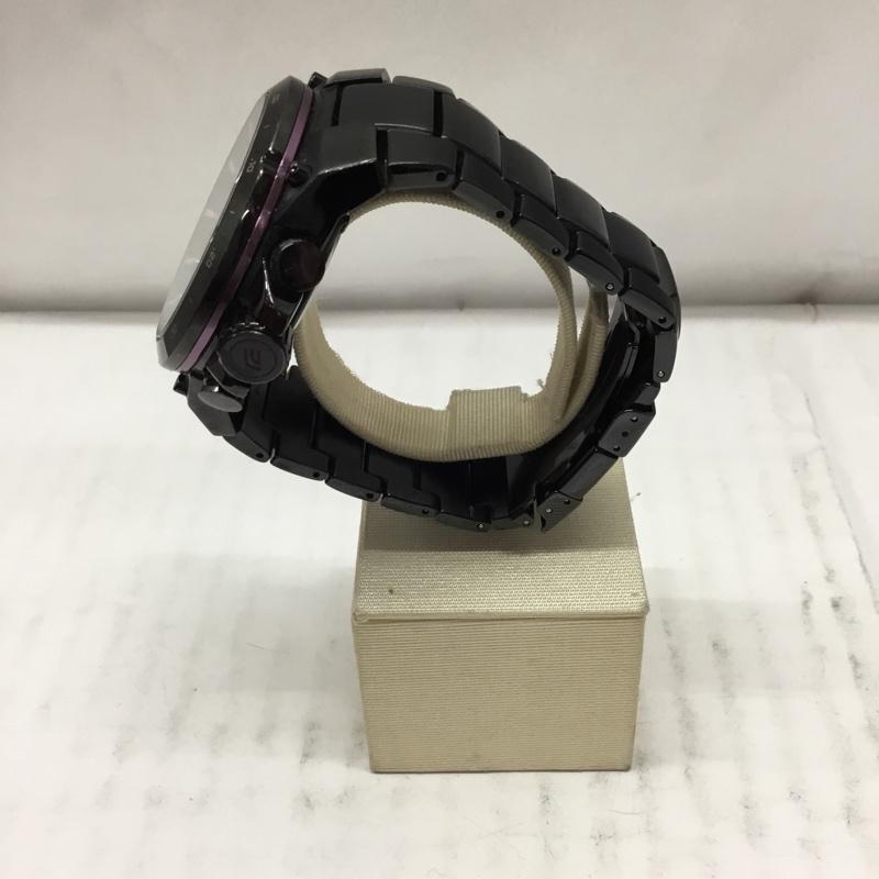 カシオ CASIO 腕時計 アナログ(クォーツ式) EQW-A1000 EDIFICE ソーラー電波 箱有 ロゴ、文字 黒 / ブラック / メンズ USED 古着 中古 10106504