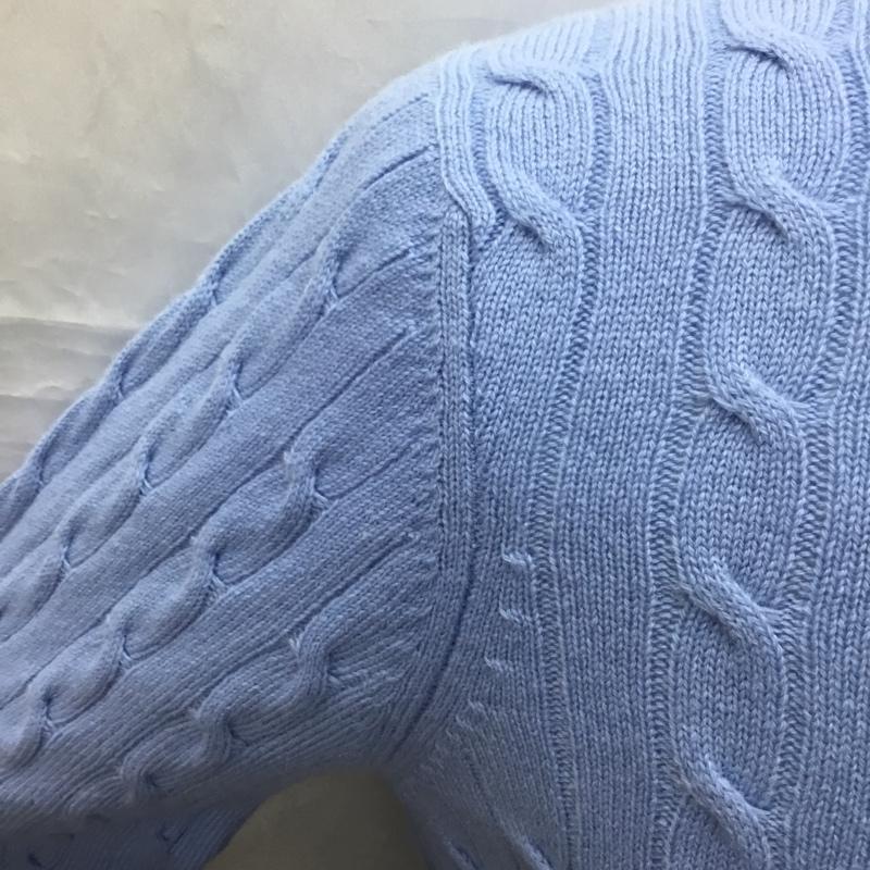 ブルックスブラザーズ BROOKS BROTHERS ニット、セーター 長袖 長袖ニットカットソー ニット セーター クルーネックニット S 総柄 水色 / ライトブルー / メンズ USED 古着 中古 10113872