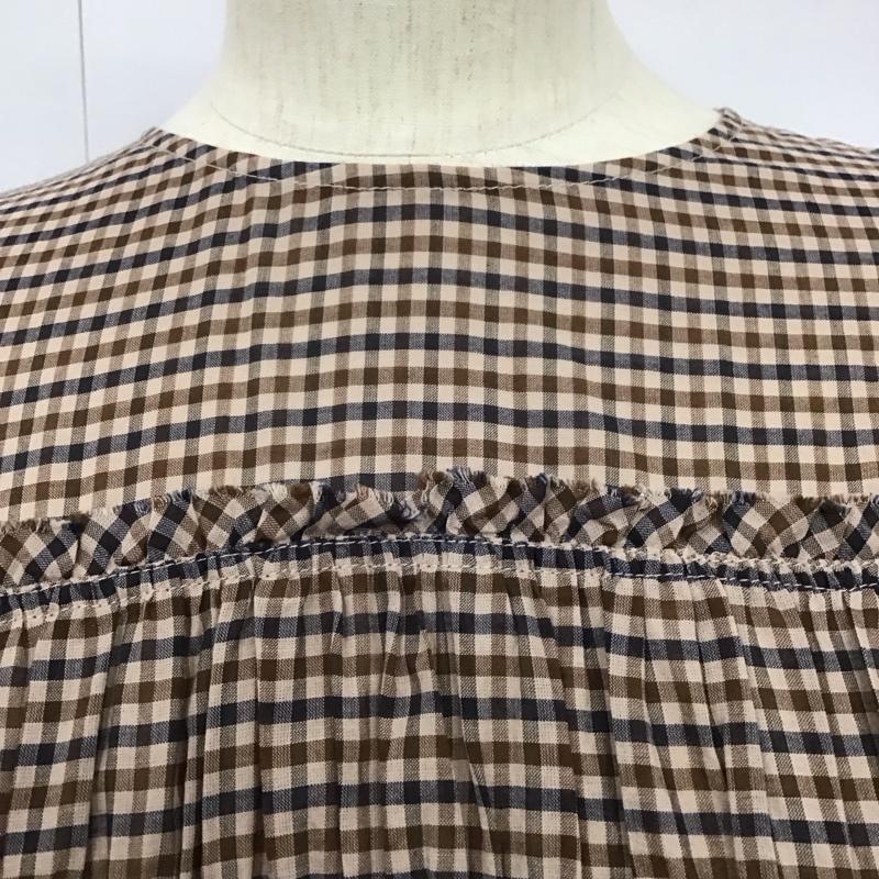 スナイデル SNIDEL ワンピース ロングスカート SWFO194021 シャーリングノースリワンピース 0 チェック ベージュ / ベージュ /  レディース USED 古着 中古 10133372