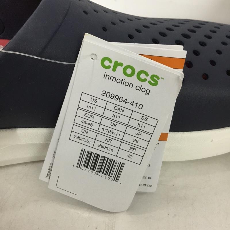 クロックス crocs サンダル サンダル 209964-410 インモーション クロッグ 29cm 29.0cm ロゴ、文字 紺 / ネイビー / X 白 / ホワイト / X 赤 / レッド / メンズ USED 古着 中古 10147720