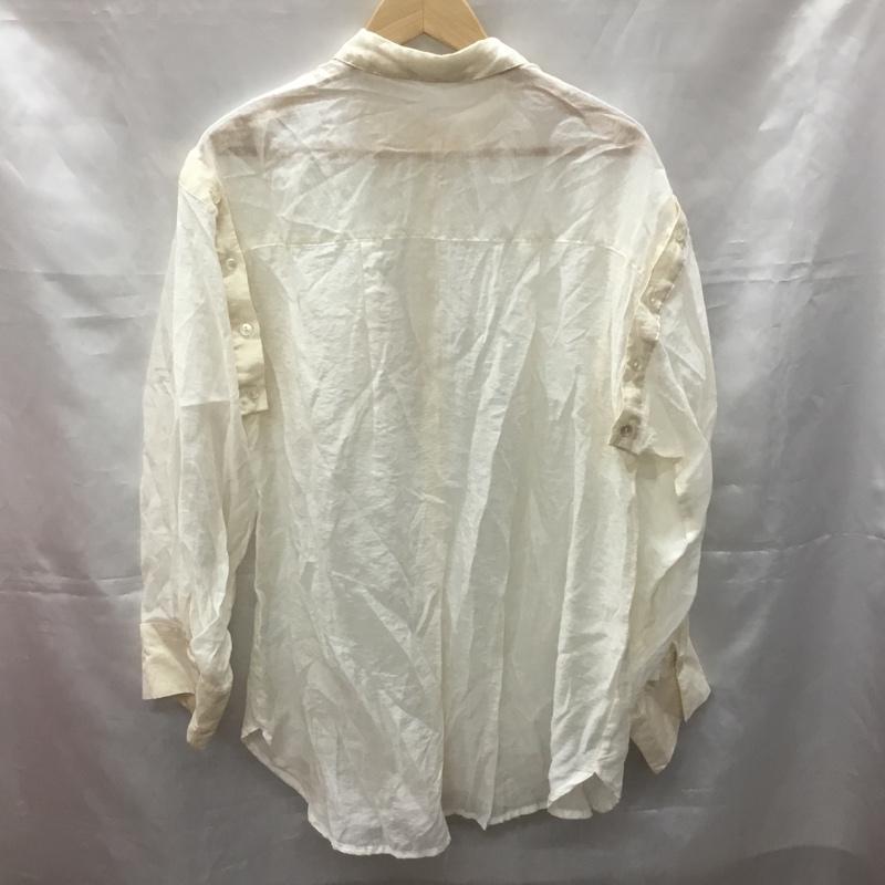 ダブルクローゼット w closet シャツ、ブラウス 長袖 シアーシャツ FREE 無地 アイボリー / アイボリー / レディース USED 古着 中古 10110856