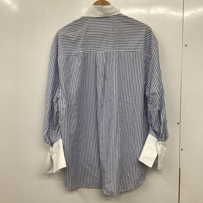 ザラ ZARA シャツ、ブラウス 長袖 長袖シャツ ストライプシャツ カラーシャツ XS ストライプ 白 / ホワイト / X 青 / ブルー / レディース USED 古着 中古 10136462