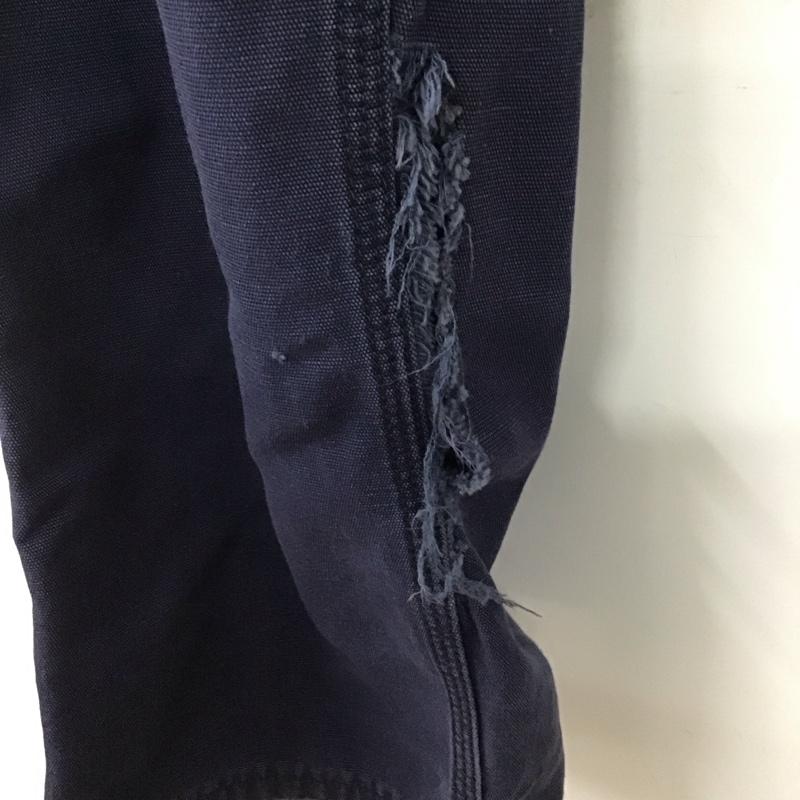 カーハート Carhartt パンツ ワークパンツ、ペインターパンツ ワークパンツ ワイドパンツ カジュアルパンツ 34インチ ロゴ、文字 紺 / ネイビー / メンズ USED 古着 中古 10137081