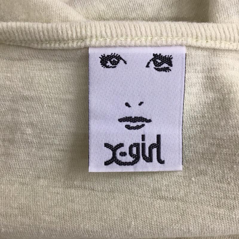 エックスガール X-girl Tシャツ 半袖 2 プリント 黄緑 / イエローグリーン / レディース USED 古着 中古 10113792