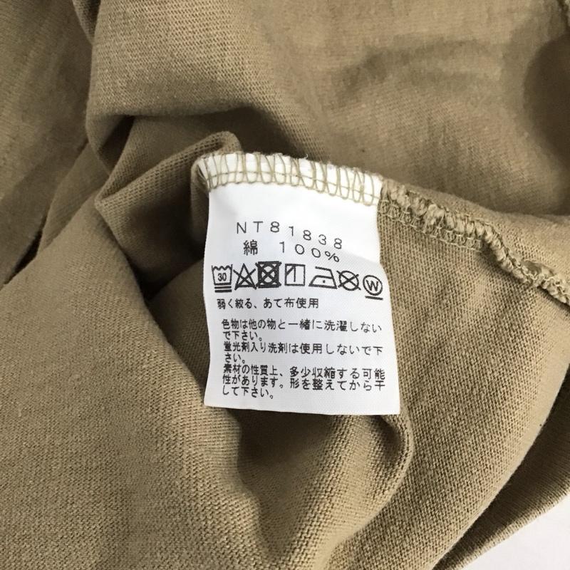 ザノースフェイス THE NORTH FACE Tシャツ 半袖 nt81838 BOXLOGOTEE 半袖カットソー クルーネック L ロゴ、文字 ベージュ / ベージュ / メンズ USED 古着 中古 10129523
