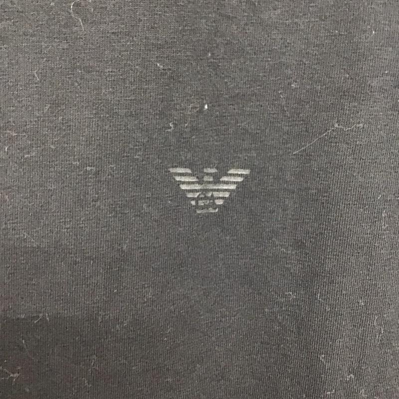 エンポリオアルマーニ EMPORIO ARMANI Tシャツ 半袖 半袖カットソー プリントTシャツ クルーネックカットソー アンダーウェア M ロゴ、文字 黒 / ブラック / メンズ USED 古着 中古 10121656