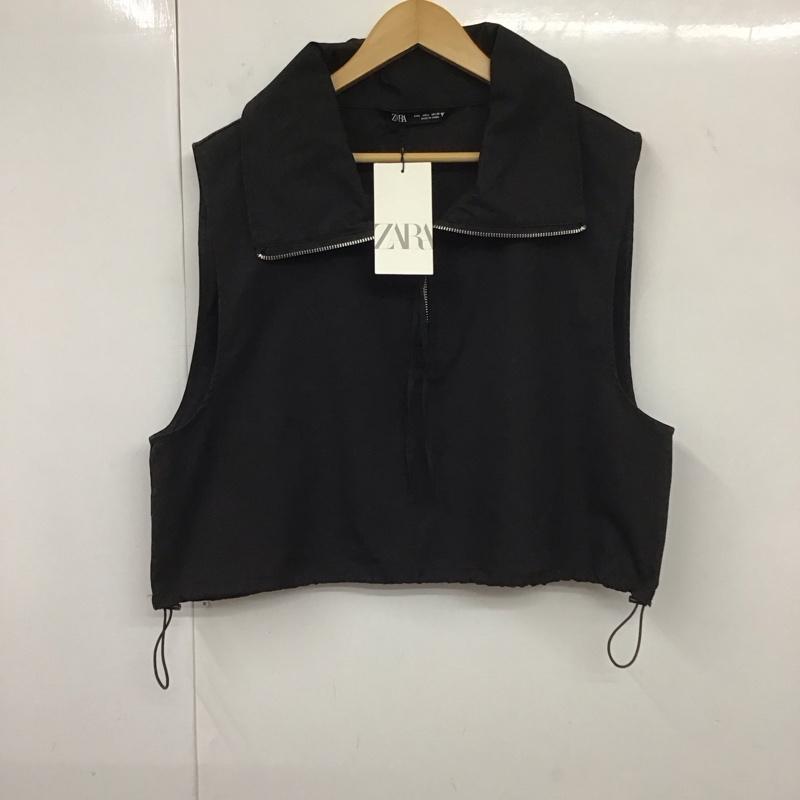 ザラ ZARA ベスト ベスト 8338 997 800 プルオーバー タグ付き L 無地 黒 / ブラック / レディース USED 古着 中古 10131304