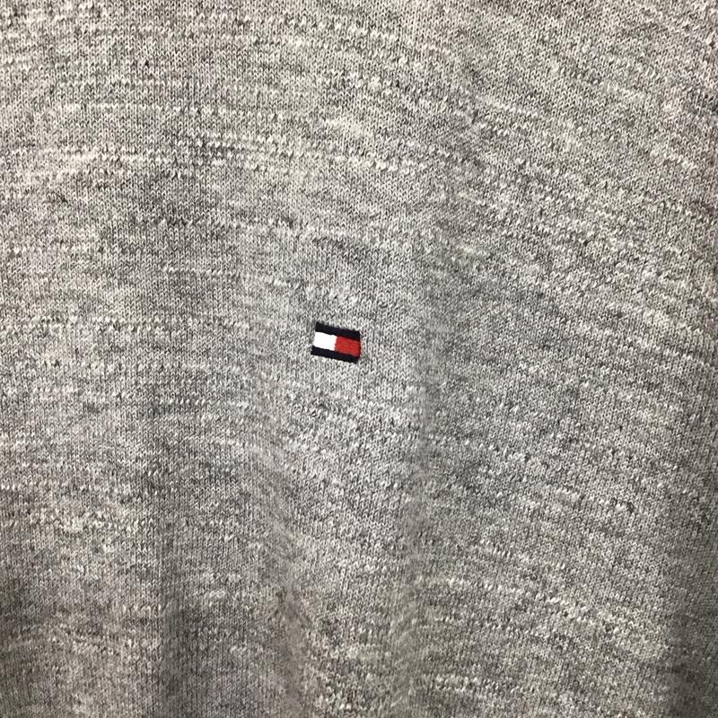 トミーヒルフィガー TOMMY HILFIGER ニット、セーター 長袖 XL 無地 灰 / グレー / メンズ USED 古着 中古 10128562
