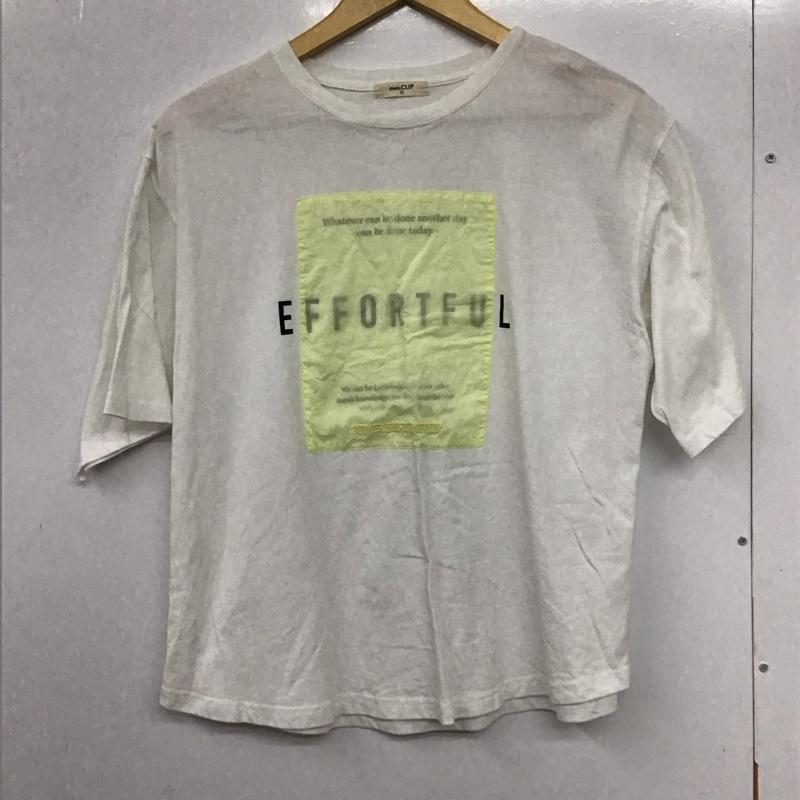 スタディオクリップ studio CLIP Tシャツ 半袖 FREE ロゴ、文字 白 / ホワイト / レディース USED 古着 中古 10131669