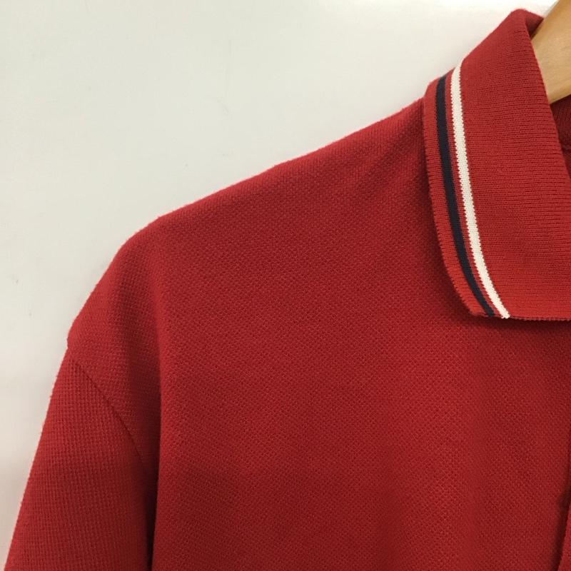 ザノースフェイス THE NORTH FACE ポロシャツ 半袖 半袖ポロシャツ カラーシャツ 半袖カットソー L ロゴ、文字 赤 / レッド / メンズ USED 古着 中古 10138575