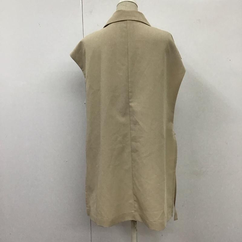 ダブルクローゼット w closet ベスト ベスト 343251 FREE 無地 ベージュ / ベージュ / レディース USED 古着 中古 10117710