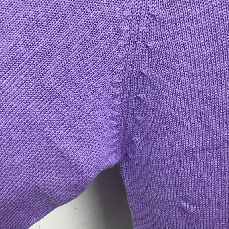 ポロバイラルフローレン Polo by RALPH LAUREN ニット、セーター 長袖 コットンニット M ワンポイント 紫 / パープル / メンズ USED 古着 中古 10109547