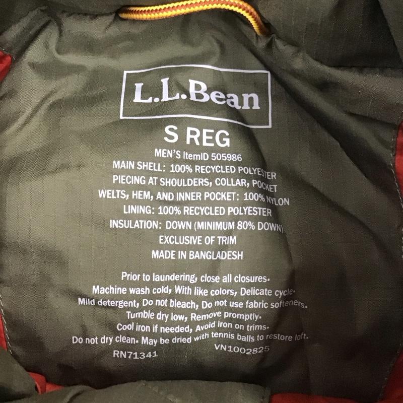 エルエルビーン L.L.Bean ベスト ベスト ジップアップベスト ダウンベスト ノースリーブカットソー S ロゴ、文字 カーキ / カーキ / メンズ USED 古着 中古 10110770