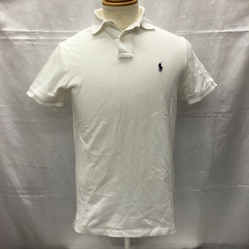 ポロラルフローレン POLO RALPH LAUREN ポロシャツ 半袖 半袖ポロシャツ カラーカットソー 半袖カットソー S ロゴ、文字 白 / ホワイト / メンズ USED 古着 中古 10106598