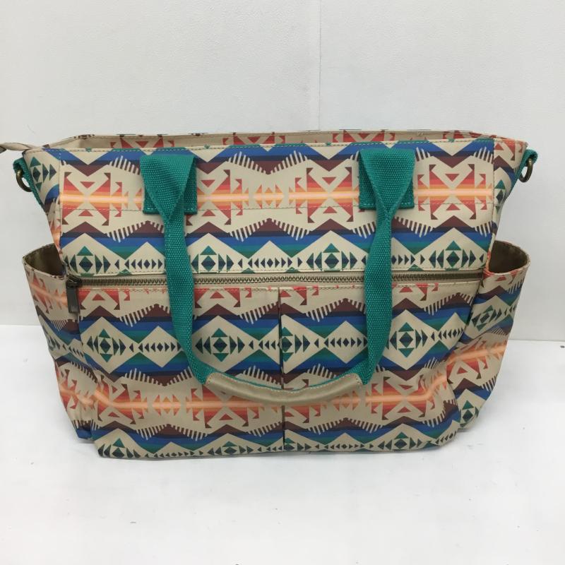 ペンドルトン PENDLETON トートバッグ トートバッグ Pendleton Super Tote GB379-54872 LOS LUNAS COLLECTION ネイティブ柄 ベージュ / ベージュ / X 赤 / レッド / X 青 / ブルー / X 茶 / ブラウン / X 橙 / オレンジ / X 黄 / イエロー / X 緑 / グリーン / レディース USED 古着 中古 10129680