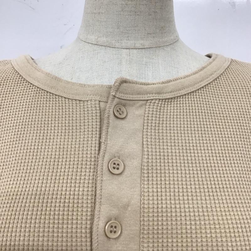 ローリーズファーム LOWRYS FARM カットソー 半袖 LF619007AD ワッフルヘンリーフレンチスリーブ 前後着用可能 ノースリーブカットソー FREE 無地 ベージュ / ベージュ /  レディース USED 古着 中古 10109952