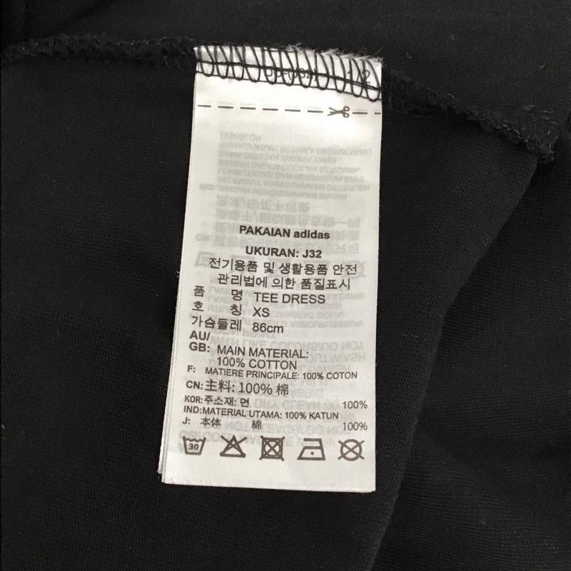 アディダス adidas ワンピース ミニスカート H20487 マリメッコ ブラック Tドレス ロングTシャツ ワンピース marimekko M ロゴ、文字 X プリント 黒 / ブラック / レディース USED 古着 中古 10131671
