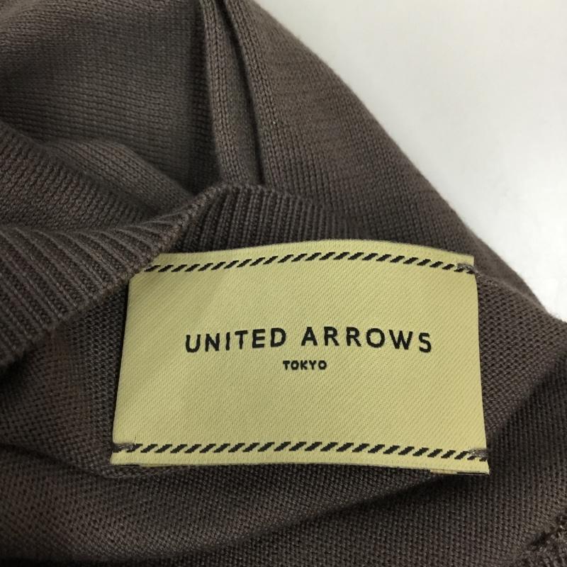 ユナイテッドアローズ UNITED ARROWS アンサンブルニット 長袖 1528-106-0078 UGCB コットン カーディガン ノースリーブニット タートルネック クルーネック 無地 茶 / ブラウン / レディース USED 古着 中古 10107483