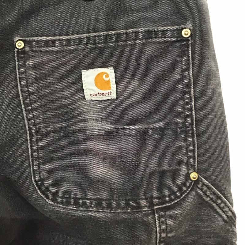 カーハート Carhartt パンツ デニム、ジーンズ デニムパンツ ワイドパンツ カジュアルパンツ 00s ufcw アメリカ製 ダブルニー 33インチ ロゴ、文字 黒 / ブラック / メンズ USED 古着 中古 10137109