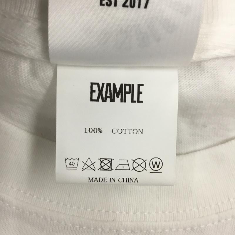 イグザンプル EXAMPLE Tシャツ 半袖 半袖カットソー プリントTシャツ クルーネックカットソー XL ロゴ、文字 白 / ホワイト /  メンズ USED 古着 中古 10108706