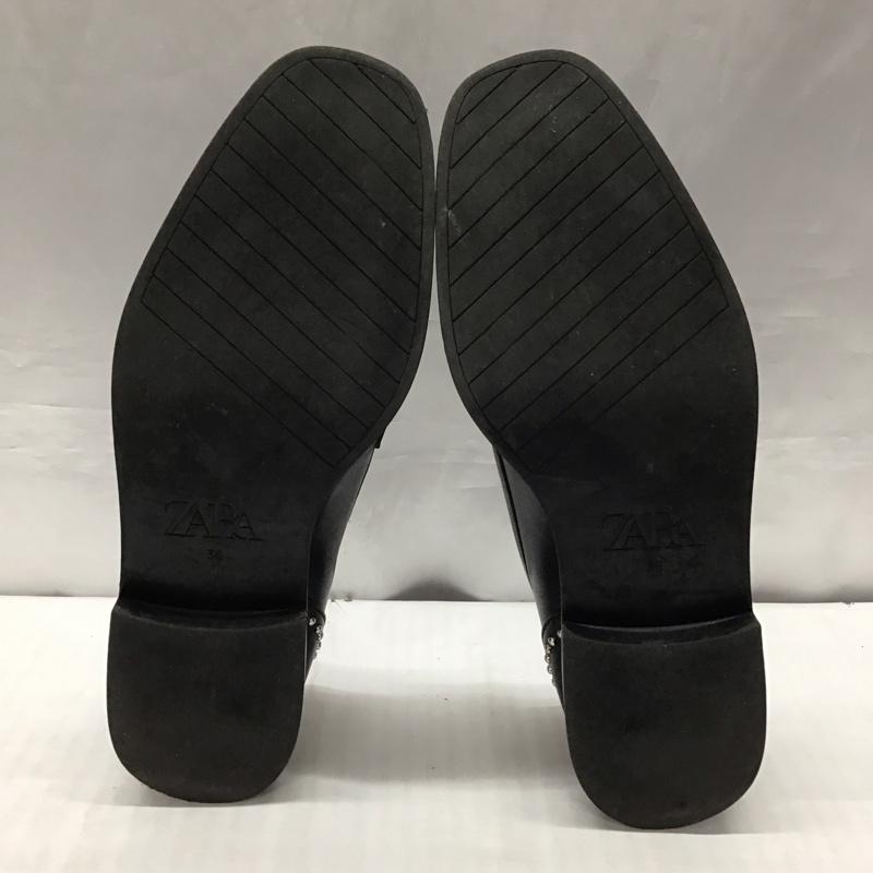 ザラ ZARA ローファー ローファー 3501 710 040 スタッズ EU36 無地 黒 / ブラック / レディース USED 古着 中古 10121625