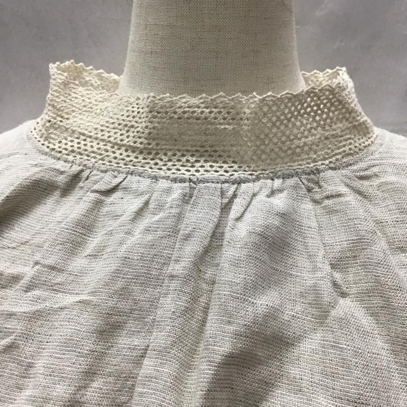 ひより HIYORI カットソー 半袖 TK425211 コットン リネン タグ付き M 無地 アイボリー / アイボリー / レディース USED 古着 中古 10123488