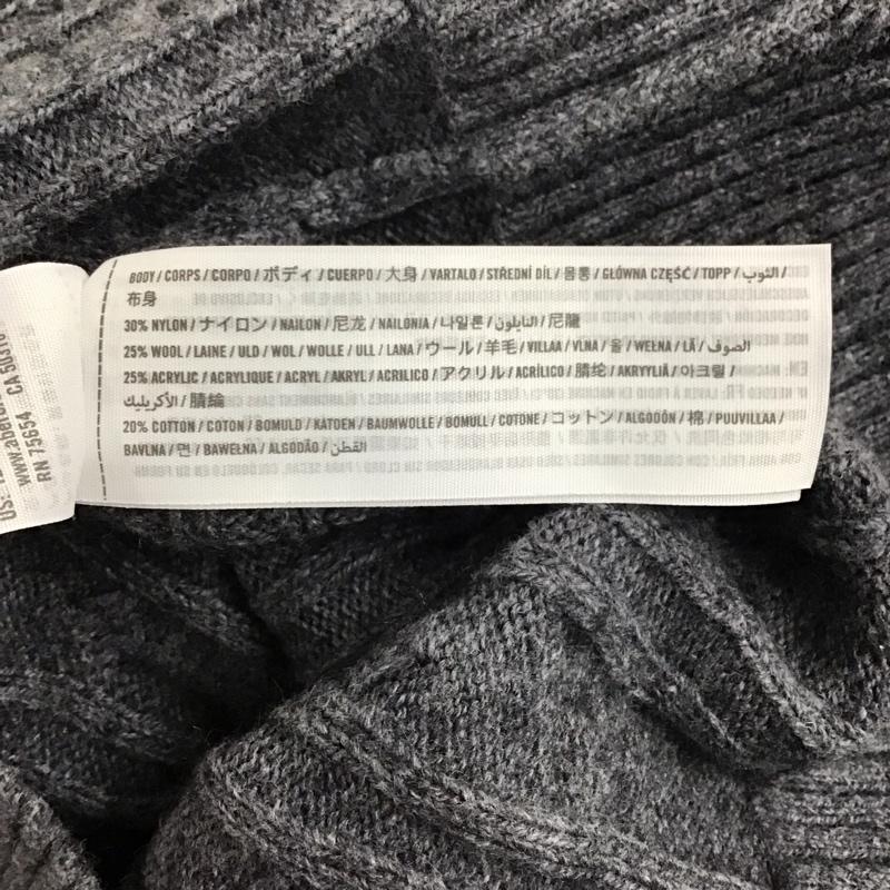 アバクロンビーアンドフィッチ ABERCROMBIE&FITCH ニット、セーター 長袖 長袖ニットカットソー ニット セーター クルーネックニット M ロゴ、文字 灰 / グレー / メンズ USED 古着 中古 10123893