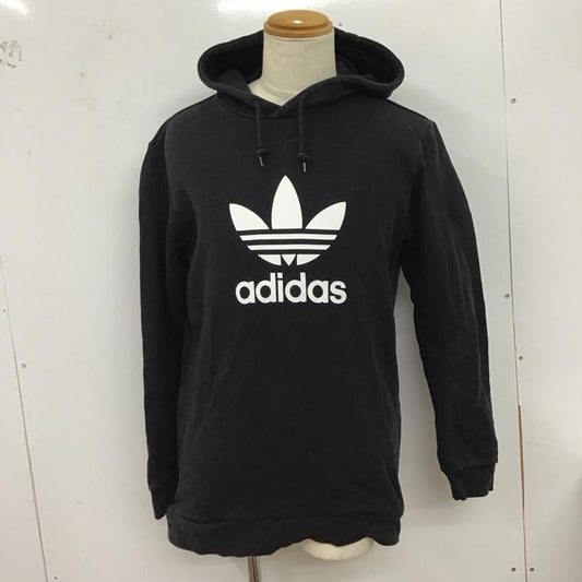 アディダス adidas パーカー 長袖 cw1240トレフォイルフーディー プルオーバー スウェット パーカー M ロゴ、文字 黒 / ブラック /  メンズ USED 古着 中古 10127796