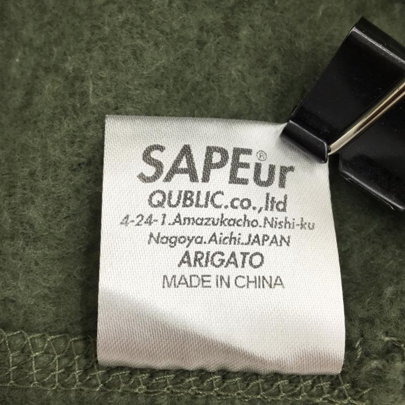 サプール SAPEur パーカー 長袖 A Elegantes SAPEur リフレクターロゴ XL ロゴ、文字 カーキ / カーキ / X チャコールグレー / チャコールグレー / メンズ USED 古着 中古 10136987