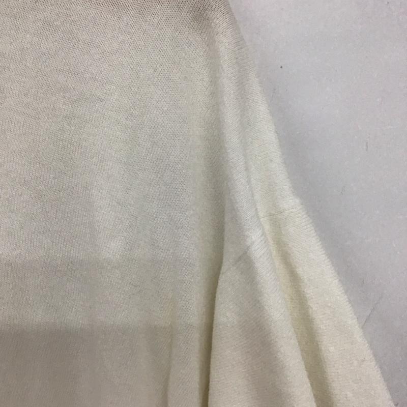 スピック&スパン Spick & Span ニット、セーター 半袖 22-080-200-4011 フレアフレンチスリーブプルオーバーニット 無地 白 / ホワイト / レディース USED 古着 中古 10133350