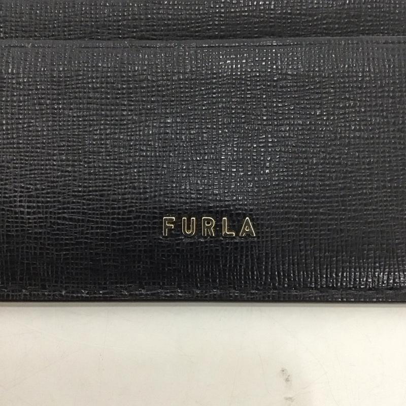 フルラ FURLA カードケース カードケース ファスナー付き パスケース ロゴ、文字 黒 / ブラック / レディース USED 古着 中古 10139349