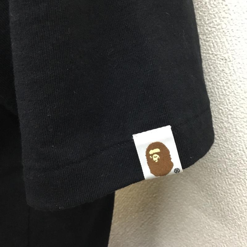 アベイシングエイプ A BATHING APE Tシャツ 半袖 クルーネック XS プリント 黒 / ブラック / レディース USED 古着 中古 10113809