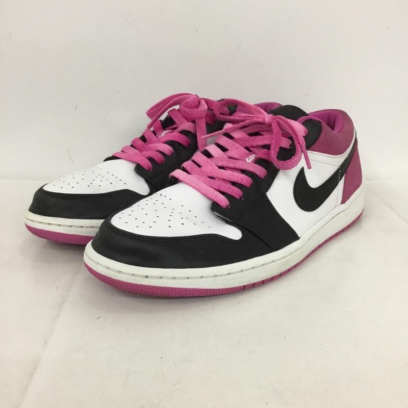 ナイキ NIKE スニーカー スニーカー CK3022-005 AIR JORDAN 1 LOW SE 27.5cm 27.5cm ロゴ、文字 白 / ホワイト / X 黒 / ブラック / X 桃 / ピンク / メンズ USED 古着 中古 10137869