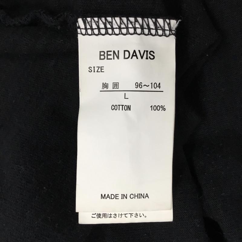 ベンデイビス BEN DAVIS Tシャツ 半袖 半袖カットソー プリントTシャツ クルーネックカットソー L ロゴ、文字 黒 / ブラック /  メンズ USED 古着 中古 10113280