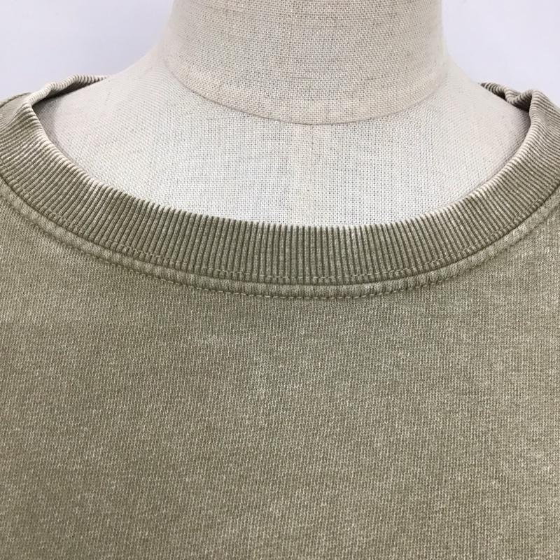 ザラ ZARA トレーナー 長袖 長袖トレーナー スウェット クルーネック プルオーバー S 無地 カーキ / カーキ / レディース USED 古着 中古 10125966