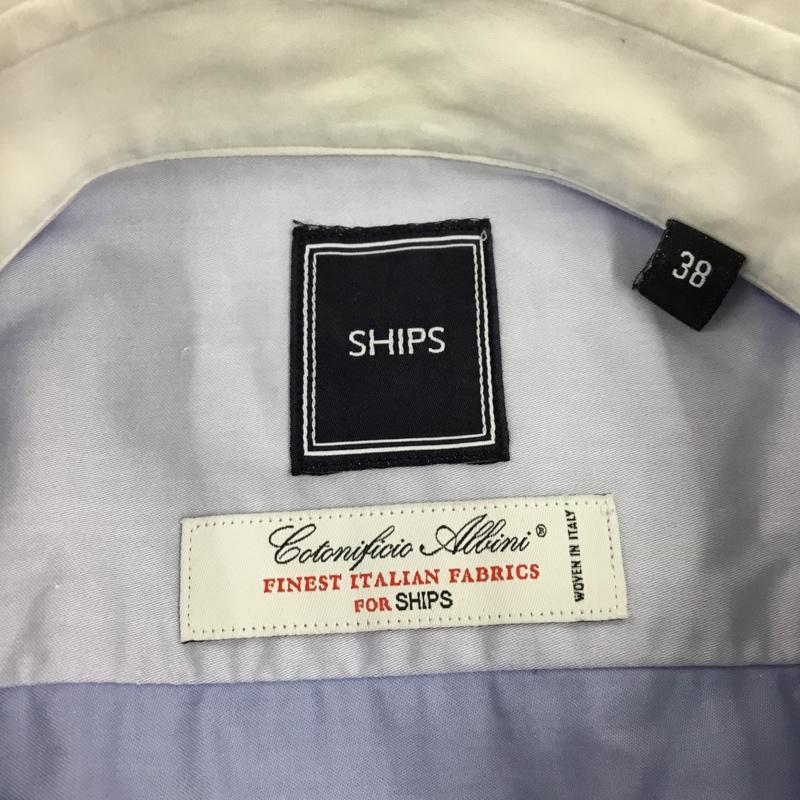 シップス SHIPS シャツ、ブラウス 長袖 111-13-5532 長袖シャツ カラーシャツ カジュアルシャツ 38 無地 水色 / ライトブルー / メンズ USED 古着 中古 10106596