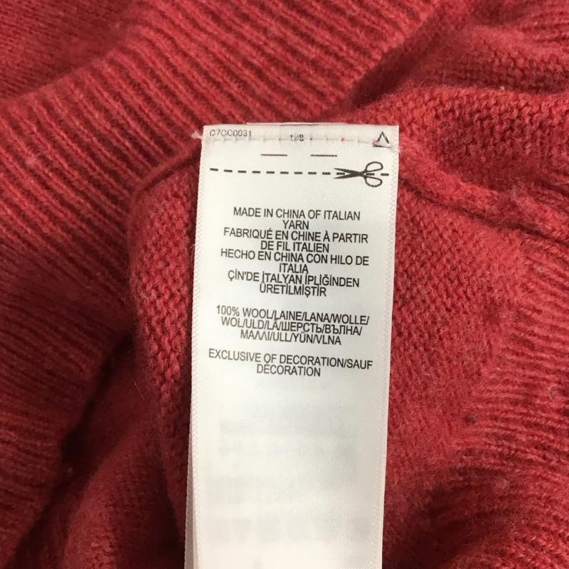 ポロラルフローレン POLO RALPH LAUREN ニット、セーター 長袖 長袖ニットカットソー クルーネック セーター L ロゴ、文字 赤 / レッド / メンズ USED 古着 中古 10129086