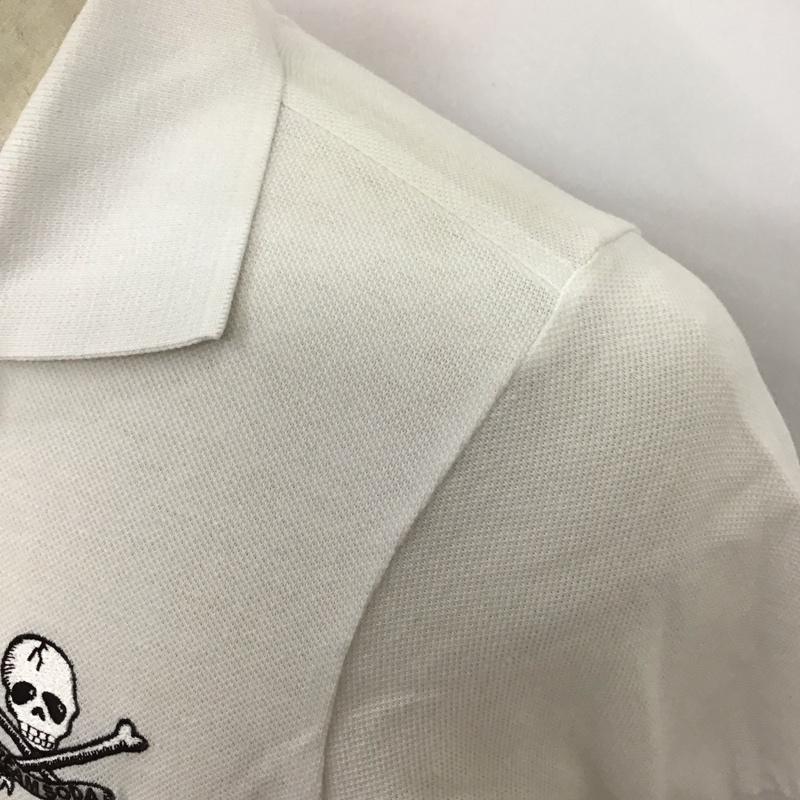 クリームソーダ CREAMSODA ポロシャツ 半袖 半袖ポロシャツ カラーシャツ 半袖カットソー S ロゴ、文字 白 / ホワイト /  メンズ USED 古着 中古 10113114