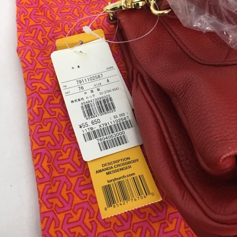 トリーバーチ TORY BURCH ショルダーバッグ ショルダーバッグ 7911102587 レザー ロゴ、文字 赤 / レッド / レディース USED 古着 中古 10130788