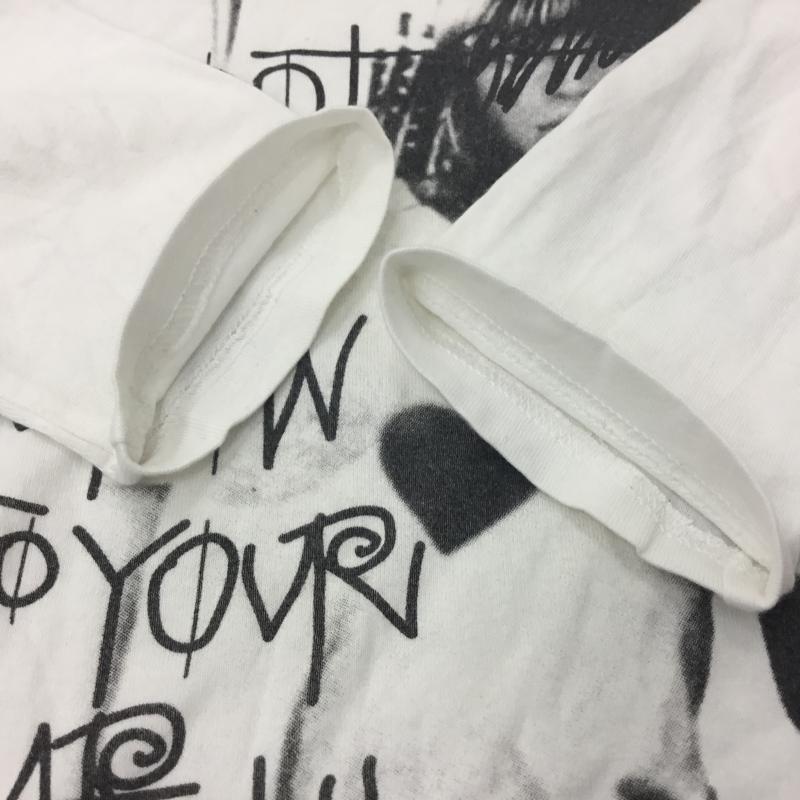 マウジー MOUSSY Tシャツ 七分袖 2 プリント X ロゴ、文字 白 / ホワイト / レディース USED 古着 中古 10000469