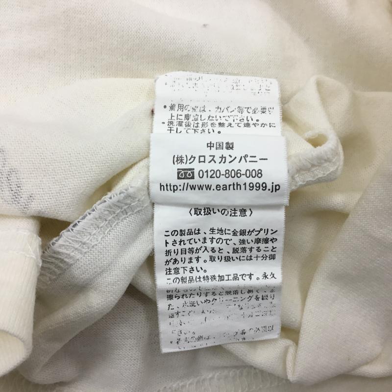 アースミュージックアンドエコロジー earth music&ecology Tシャツ 半袖 S プリント 白 / ホワイト / レディース USED 古着 中古 10000584