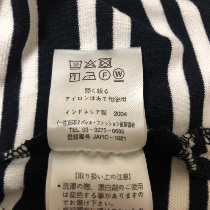 マルレーヌ ジョベル MARLENE JOBERT カットソー 七分袖 M ボーダー柄 白 / ホワイト / X 黒 / ブラック / レディース USED 古着 中古 10003782